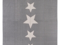 Handwebteppich Star Club grau/weiss Sterne Streifen Reinkemeier