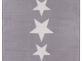 Webteppich Stella grau hellgrau weiss Sterne Streifen Reinkemeier