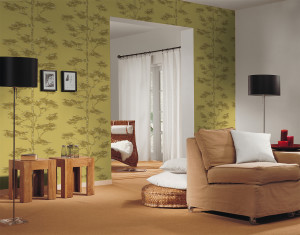 Tapete Little-Forest Baum Muster RB3-300571 Braun Beige Reinkemeier Rietberg